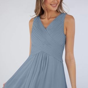 Azazie Flora Dusty Blue A10